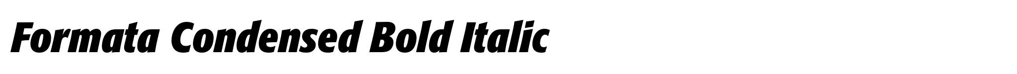 Formata Condensed Bold Italic image
